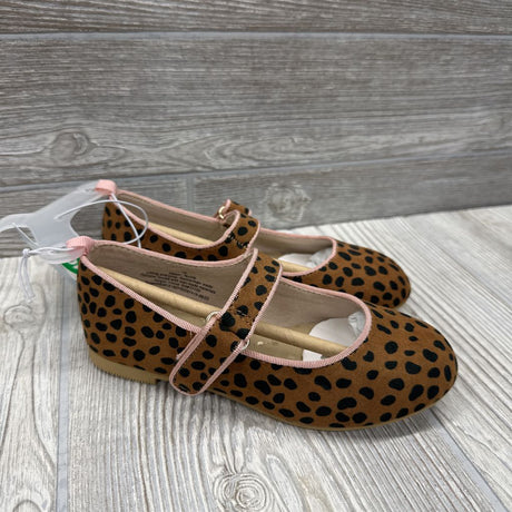 NEW Addy Velcro Animal Print Flats 10c