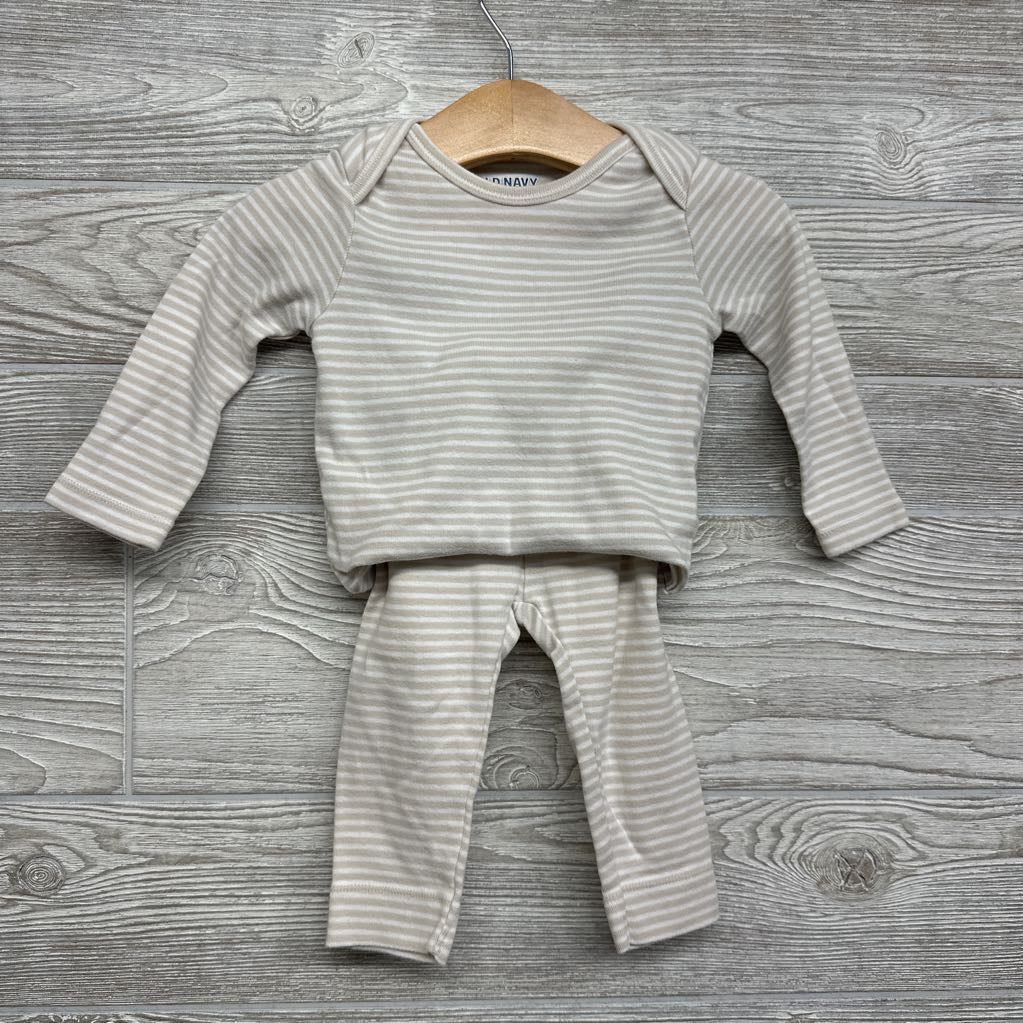 LS Bodysuit Stripes & Pants 6-12M