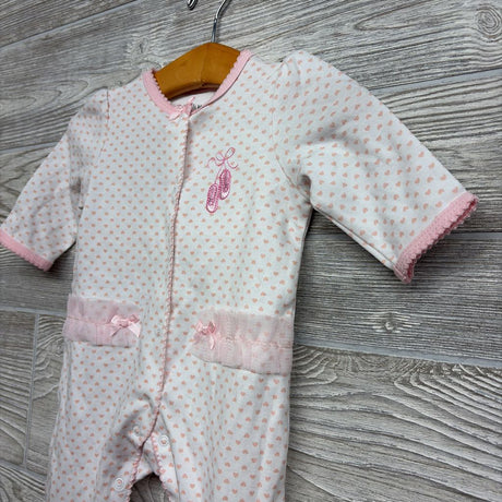 Snap Sleeper Hearts Ballerina Slippers NB