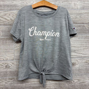 Front Knot Active Shirt Glitter Logo 14-16