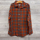 NEW LS Plaid Button Up Shirt Chest Pocket 8-10