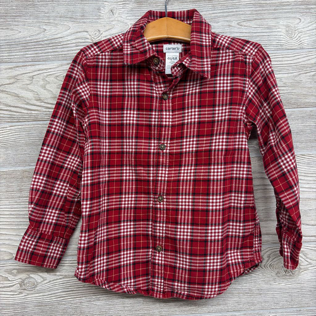 LS Plaid Button Up Shirt 4T