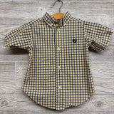 Plaid Button Up Shirt Logo 3T