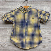 Plaid Button Up Shirt Logo 3T