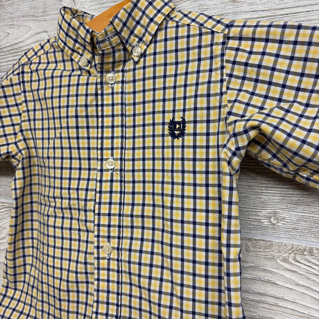 Plaid Button Up Shirt Logo 3T