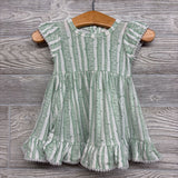 Bamboo Flutter Sleeve Dress Pom Trim 0-3M