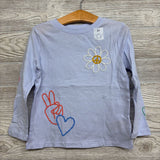 NEW LS Shirt Peace Flower 4T