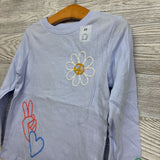 NEW LS Shirt Peace Flower 4T
