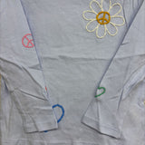 NEW LS Shirt Peace Flower 4T
