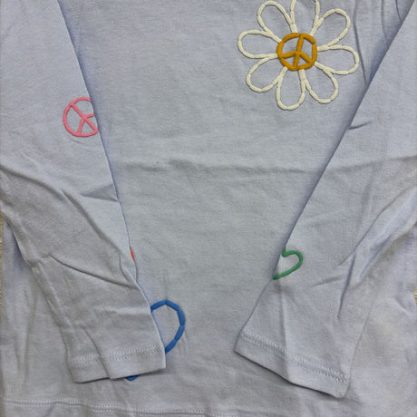 NEW LS Shirt Peace Flower 4T