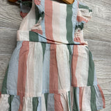 Flutter Sleeve Dress Stripes 12-18M