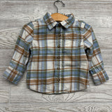 LS Plaid Button Up Flannel Shirt 18M