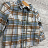 LS Plaid Button Up Flannel Shirt 18M