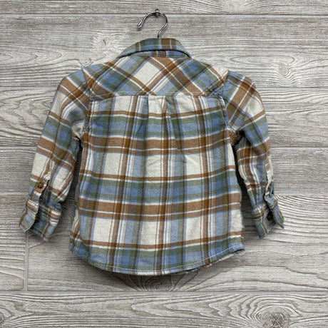 LS Plaid Button Up Flannel Shirt 18M