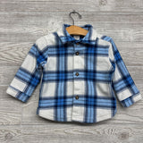 Plaid Fleece Button Up Shirt 18M