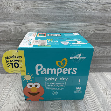 NEW 198 Ct Baby Dry Diapers