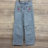 Wide Leg Jeans Embroidered Flowers 7