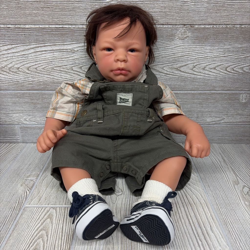 Life Like Baby Doll Plaid Overall Outfit