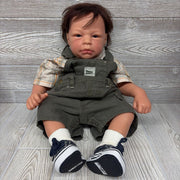 Life Like Baby Doll Plaid Overall Outfit