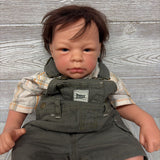 Life Like Baby Doll Plaid Overall Outfit