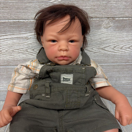 Life Like Baby Doll Plaid Overall Outfit