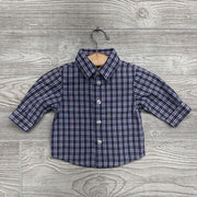 LS Plaid Button Up Dress Shirt 3-6M