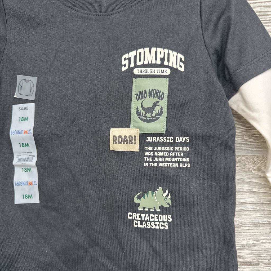 NEW LS Shirt Stomping Through Time 18M