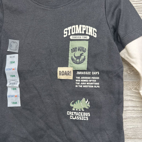 NEW LS Shirt Stomping Through Time 18M