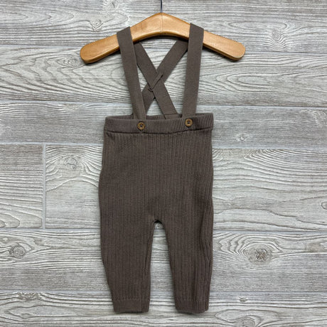 LS Bodysuit & Ribbed Knit Suspender Pants 9M