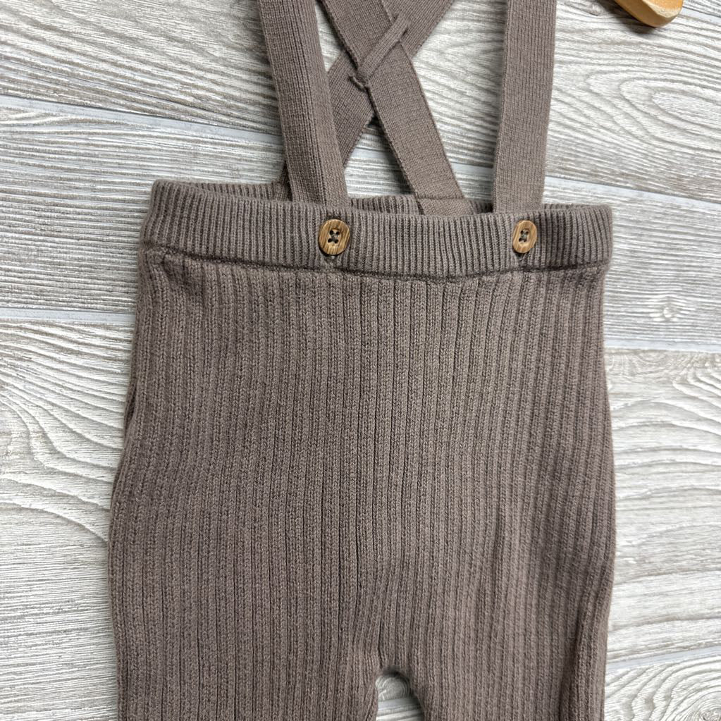 LS Bodysuit & Ribbed Knit Suspender Pants 9M
