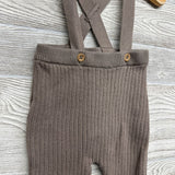 LS Bodysuit & Ribbed Knit Suspender Pants 9M