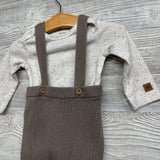 LS Bodysuit & Ribbed Knit Suspender Pants 9M