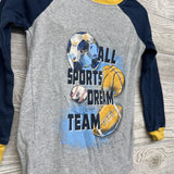 2 Pc LS PJs All Sports Dream Team Stripes 5T