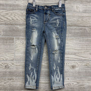 Distressed Skinny Jeans Flames 4