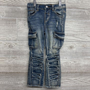 Distressed Cargo Jeans Frayed 4