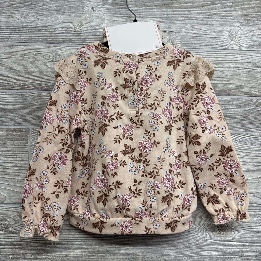 NEW Crewneck & Headwrap Flowers Eyelet Ruffle 2T
