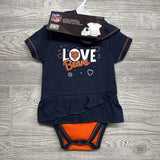NEW Chicago Bears Love Dress, Bib & Bootie Set 6-9M