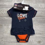 NEW Chicago Bears Love Dress, Bib & Bootie Set 6-9M