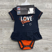 NEW Chicago Bears Love Dress, Bib & Bootie Set 3-6M