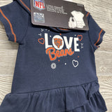NEW Chicago Bears Love Dress, Bib & Bootie Set 3-6M