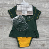 NEW Green Bay Packers Love Dress, Bib & Bootie Set 6M
