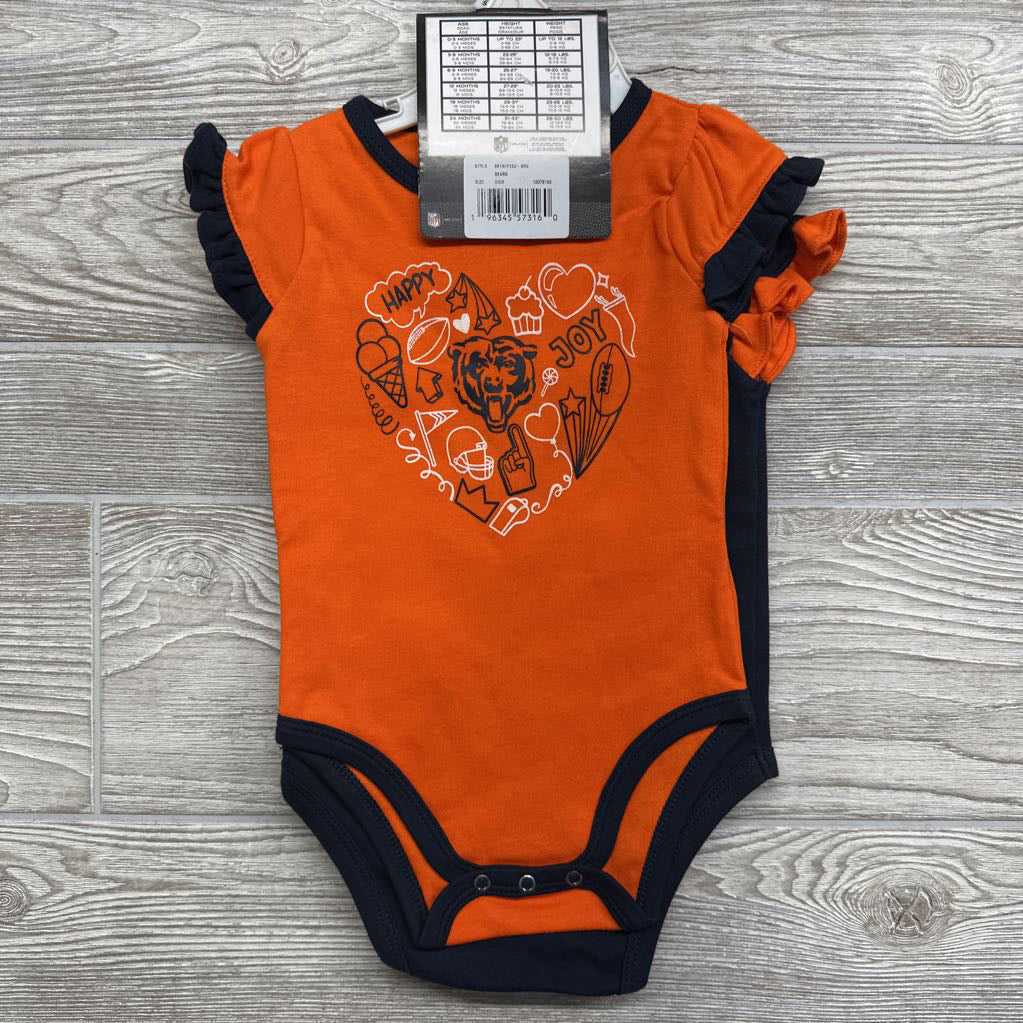 NEW 2 Pc Bodysuit Set Chicago Bears 3-6M