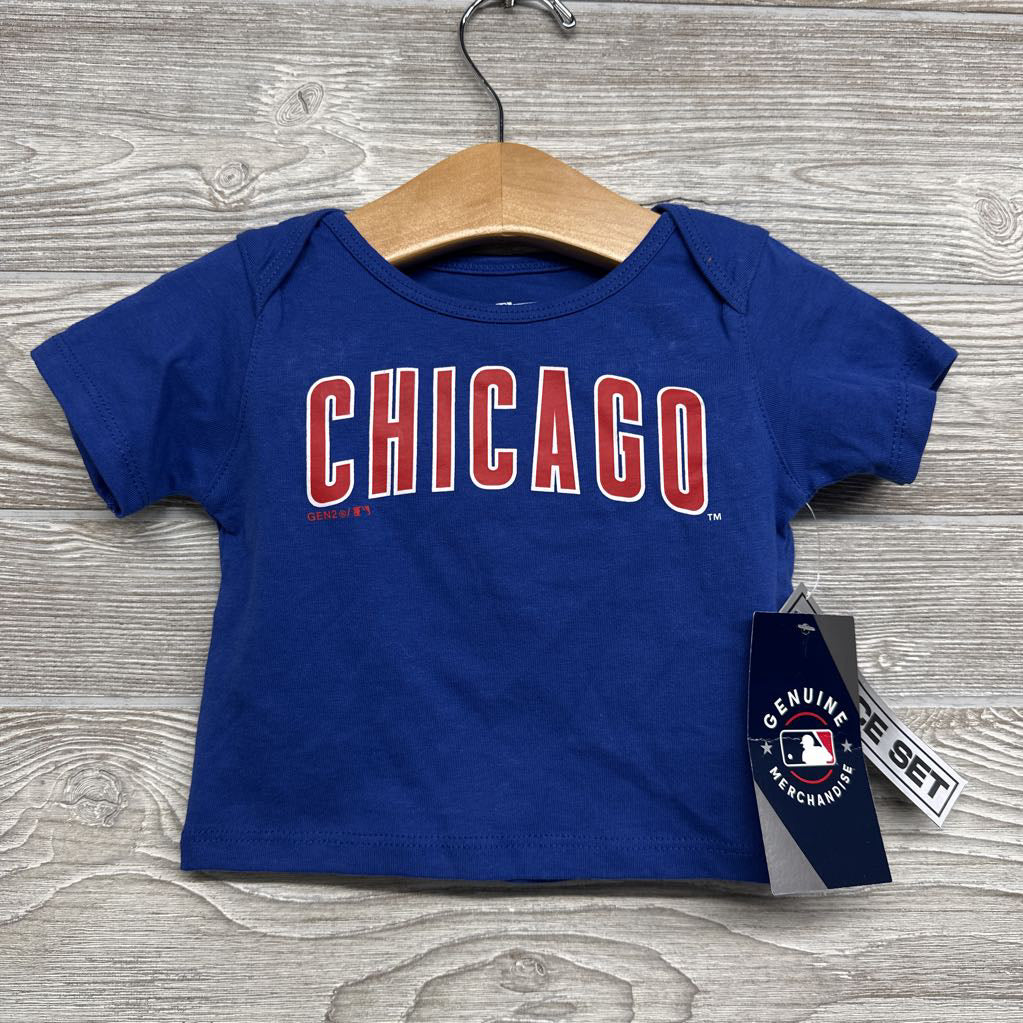 NEW Chicago Cubs Shirt & Shorts 3-6M