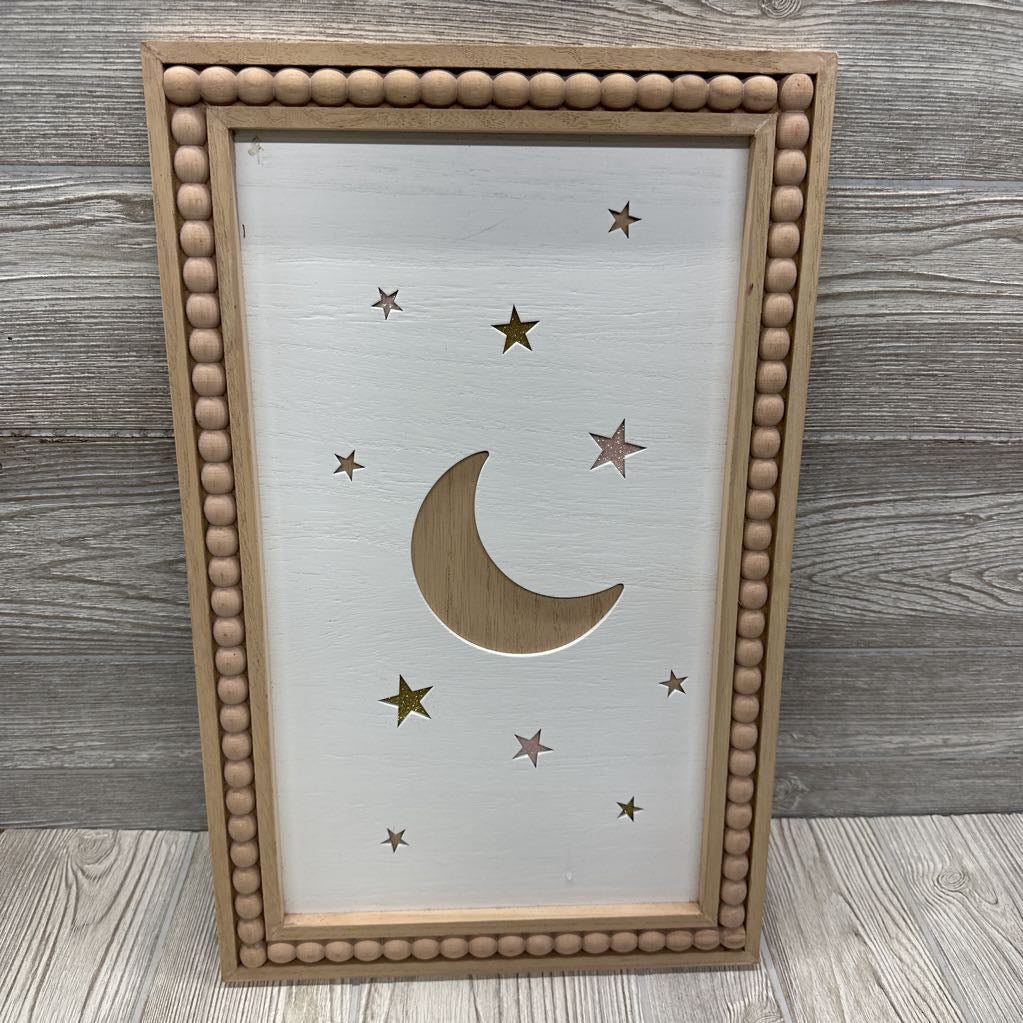 Wooden Moon Wall Decor