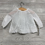 NEW LS Shirt Eyelet Flowers 6M
