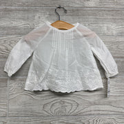 NEW LS Shirt Eyelet Flowers 6M