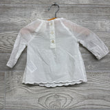 NEW LS Shirt Eyelet Flowers 3M