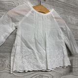 NEW LS Shirt Eyelet Flowers 9M