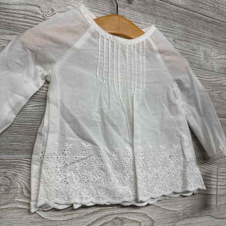 NEW LS Shirt Eyelet Flowers 9M