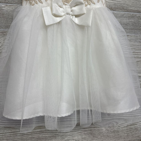 Tank Tulle Dress Embroidered Flowers Bow 4T